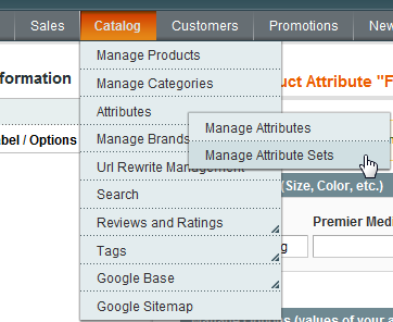 Manage attribute sets